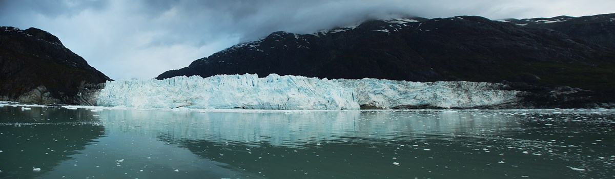 View of a glacier from a boat View of a glacier from a boat