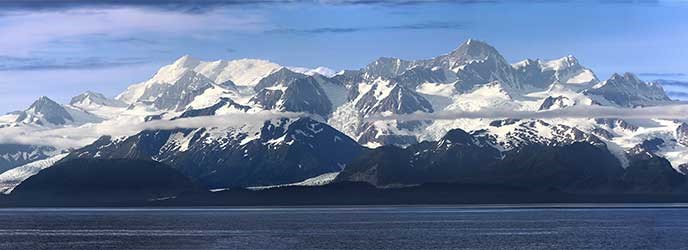 The Fairweather Range as seen from the outer coast. The Fairweather Range as seen from the outer coast.