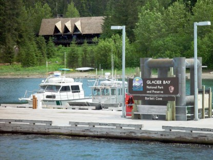 Glacier Bay Lodge and Visitor Center in background, with the Bartlett Cove Public Dock in the foreground. Glacier Bay Lodge and Visitor Center in background, with the Bartlett Cove Public Dock in the foreground.