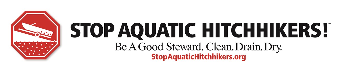 Stop Aquatic Hitchhikers! Be a good Steward. Clean. Drain. Dry. StopAquaticHitchikers.org