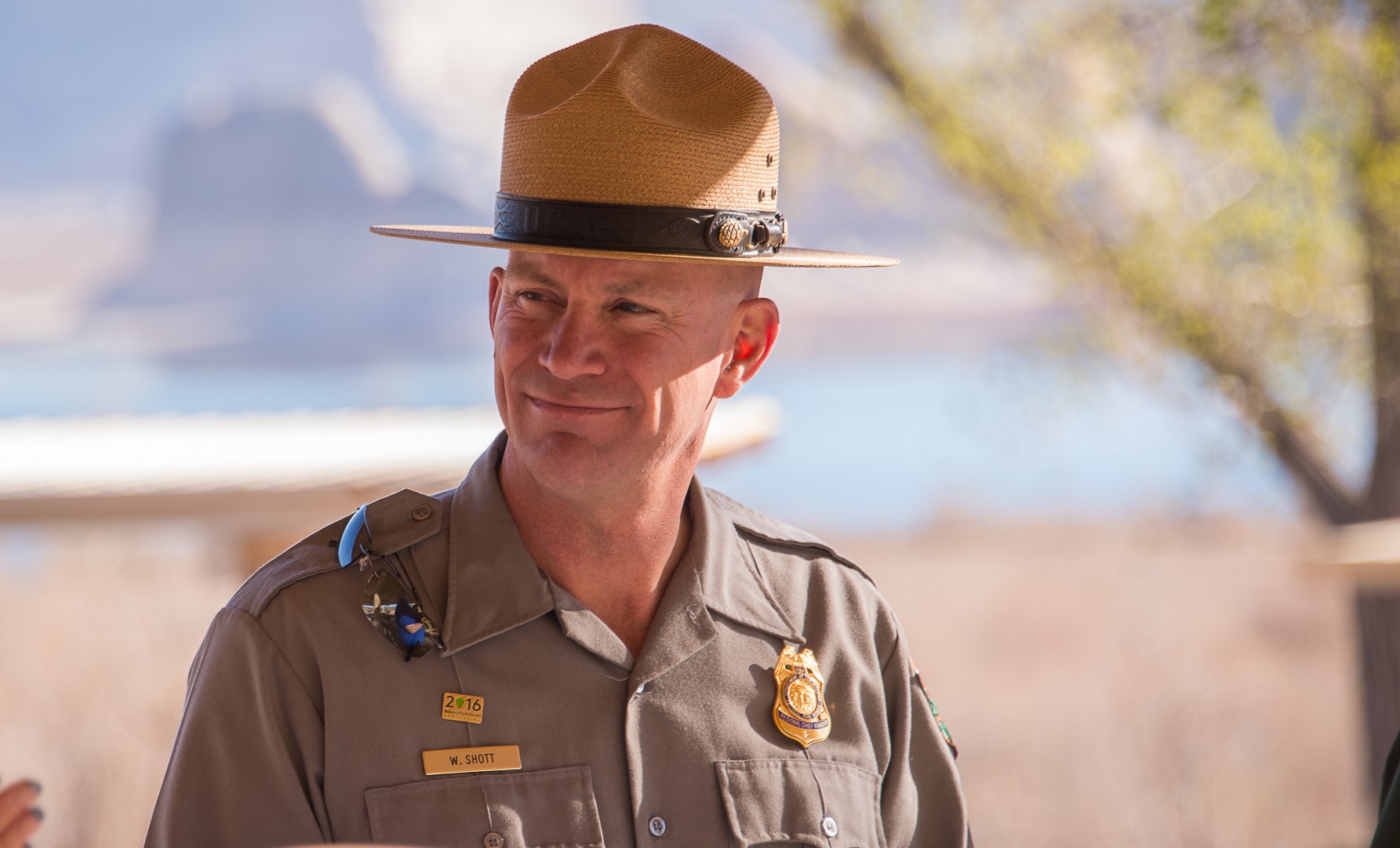 Park Ranger Superintendent Billy Shott smiles