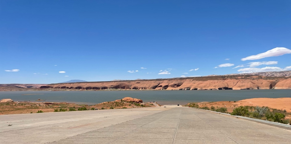 BF Ramp June 2023 Concrete road leading to open water