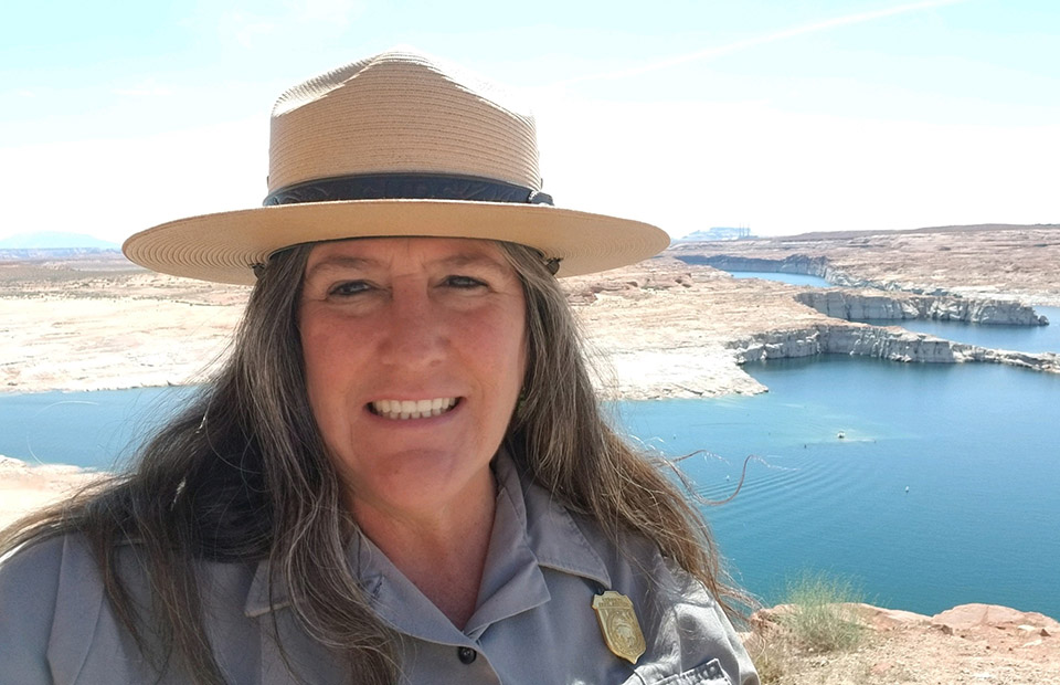 Colleen Allen AIS Coordinator Park Ranger smiling