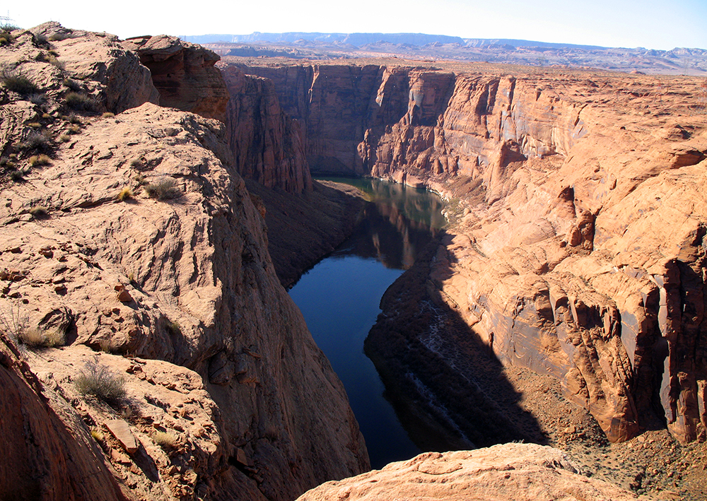 Scenic Colorado River Looking down on Colorado River from canyon rim