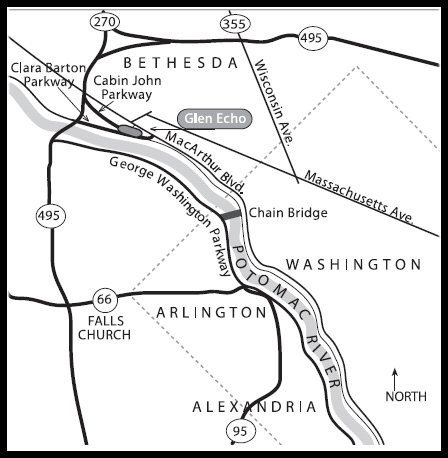 Map of Glen Echo area