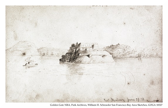 Alcatraz 1881 Alcatraz from Angel Island