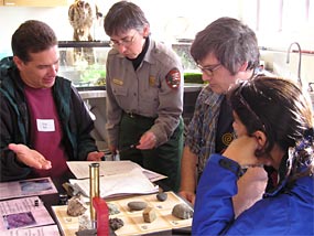 Ranger helping sudents