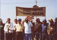 Photo of Vietnam War veterans protesting the war, Presidio, San Franciso