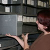 student conducting research