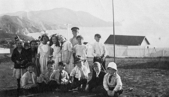Army children at Bonita Cove