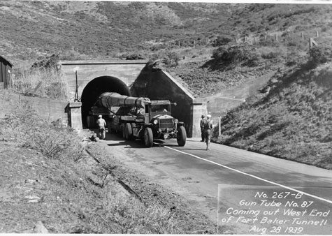 historic photo of gun coming through tunnel