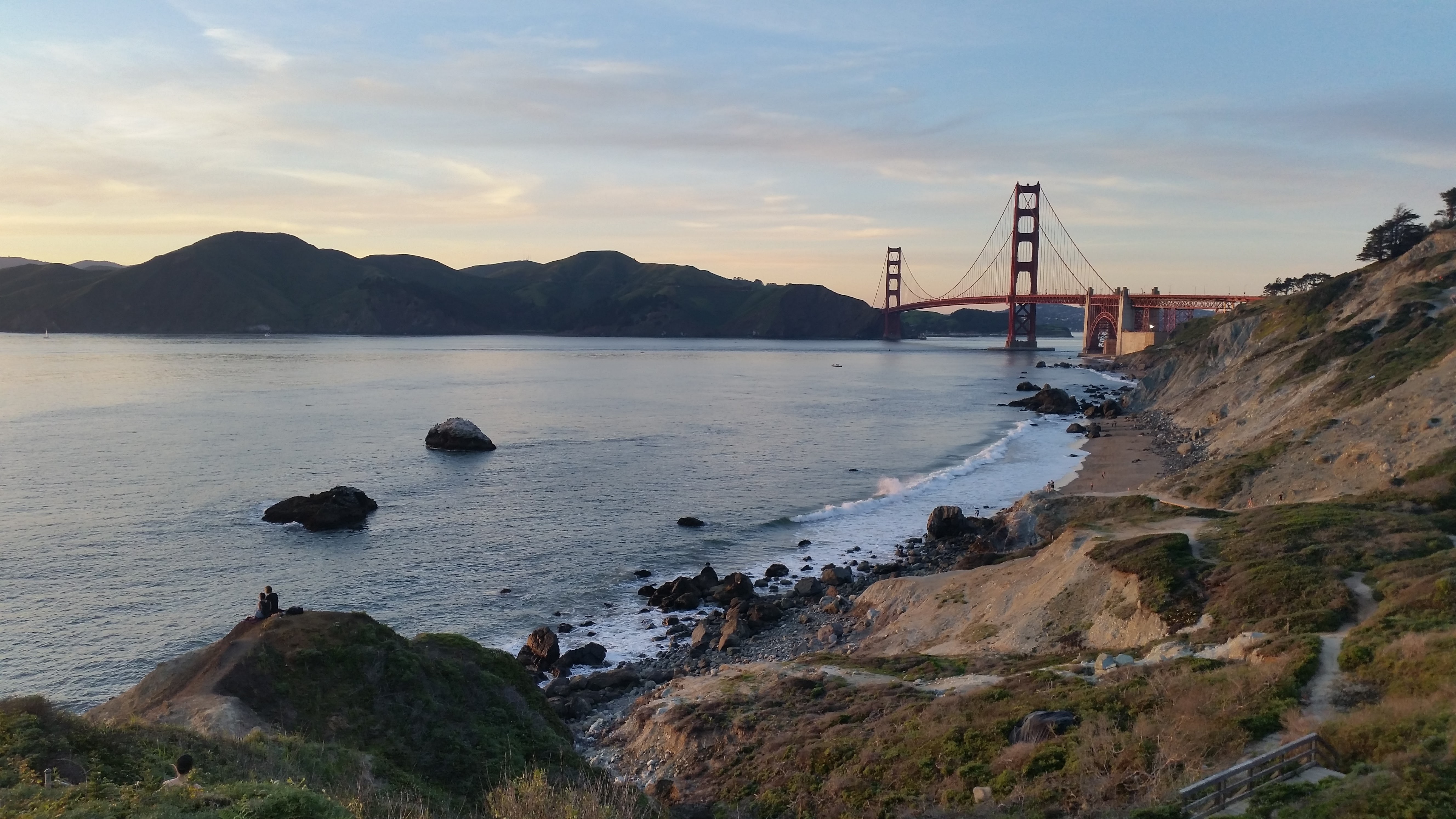 Golden Gate view from Batteries to Bluffs Trail in the Presidio. Golden Gate view from Batteries to Bluffs Trail in the Presidio.