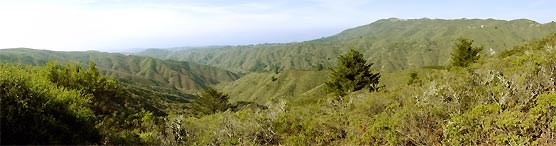 Rancho Corral de Tierra panoramic view of ridgeline.