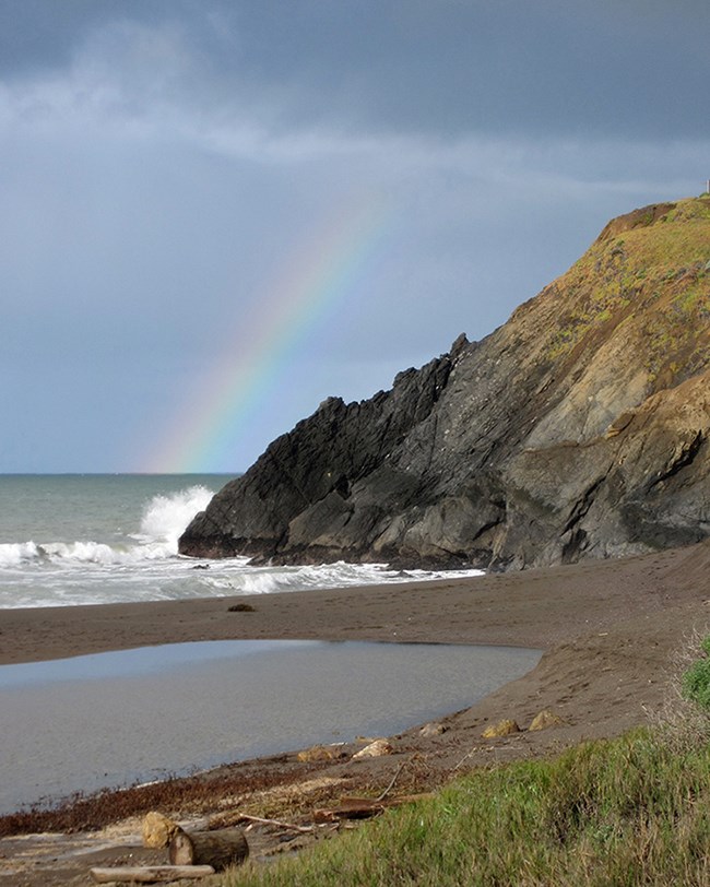 Rainbow over Rodeo Beach in the Marin Headlands