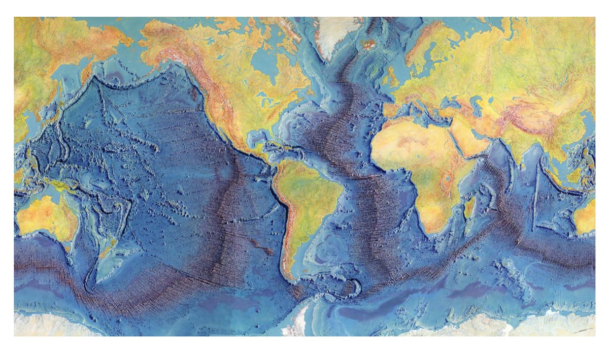 Marie Tharp and Bruce Heezen's map of ocean topography Marie Tharp and Bruce Heezen's map of ocean topography