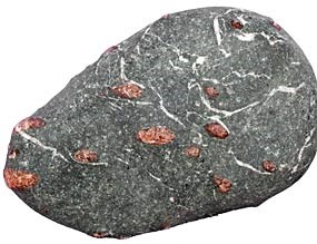 Basalt with carnelians