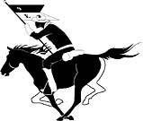 Graphic image of Buffalo Soldier on horse Graphic image of Buffalo Soldier on horse