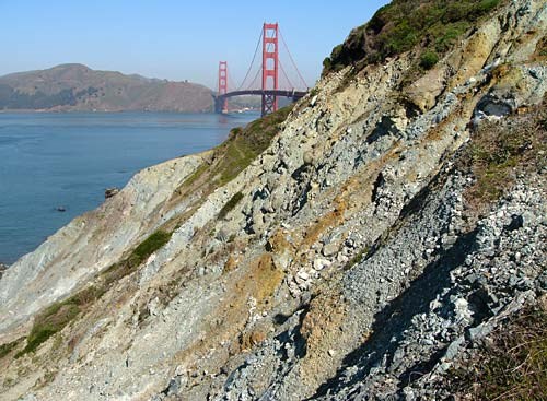 Serpentinite on coastal bluffs