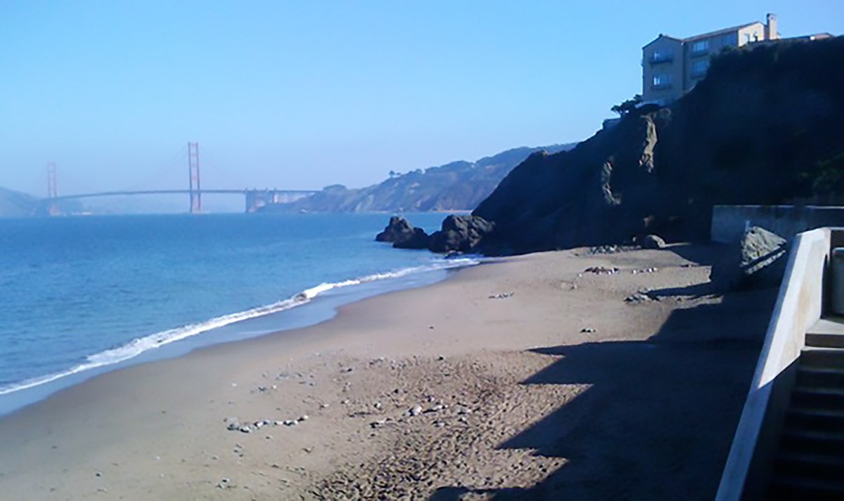 China Beach with view of the Golden Gate (photo circa 2011) Photo courtesy of Adrian & Mary Praetzellis