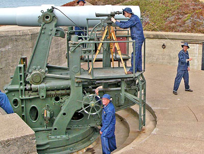 historic gun at Battery Chamberlin