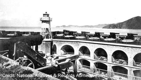 historic photo of the top of Fort Point
