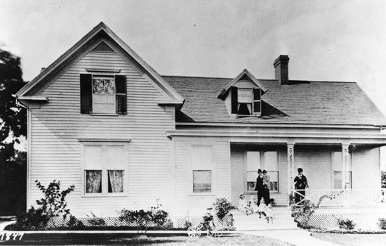 historic photo of Funston Ave buildings at the Presidio