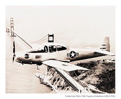 Plane Over Marin Golden Gate Bridge