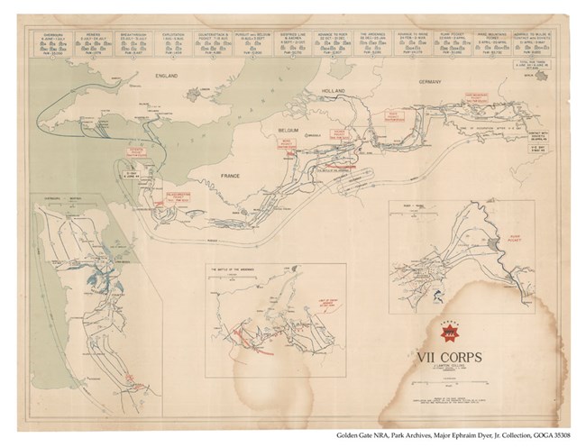 GOGA 35308 Ephraim Dyer Jr Collection WWII Europe Map