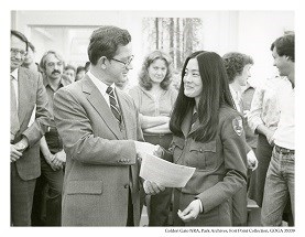 NPS Ranger Ann Jeong Awarded by Bill Whalen