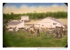 Family Farm c1928 hand tinted