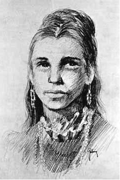 Juana Briones Pencil sketch of a likeness of Juana Briones