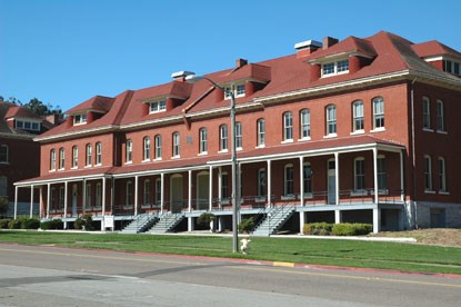 brick Montgomery Street barracks at the Presidio of San Francisco
