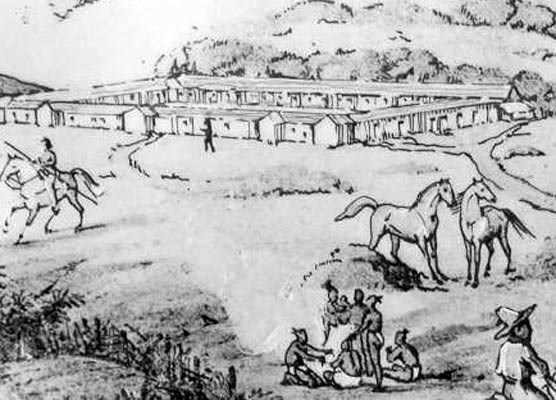 Early drawing of Presidio of San Francisco