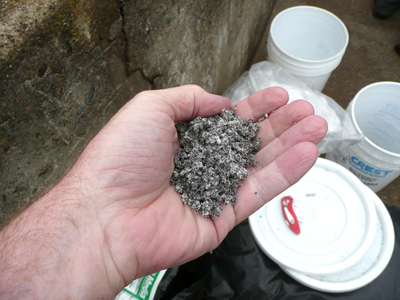 close-up of Sponge-jet material