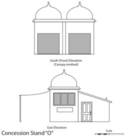 architectural plan of historic stand