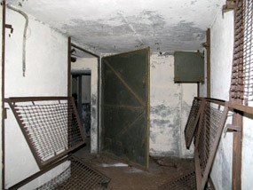 historic bunks hanging on chains