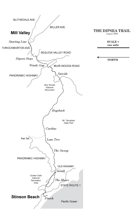 Dipsea trail race map Dipsea trail race map