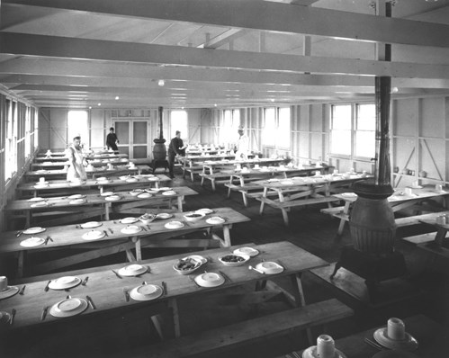photo of WWII mess hall