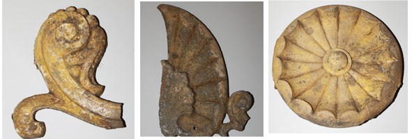 fragments of historic roof elements