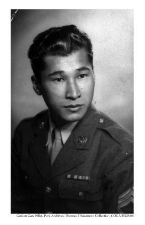 Portrait shot of Thomas Sakamoto in uniform.