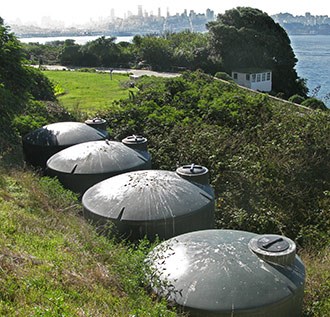 sustainability Alcatraz water catchment catchment tanks