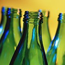 Image of green glass bottles.
