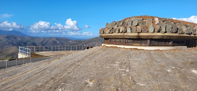 Rehabilitated Battery Commander Station atop Hawk Hill.