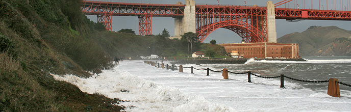 View of Fort Point and Golden Gate Bridge View of Fort Point and Golden Gate Bridge