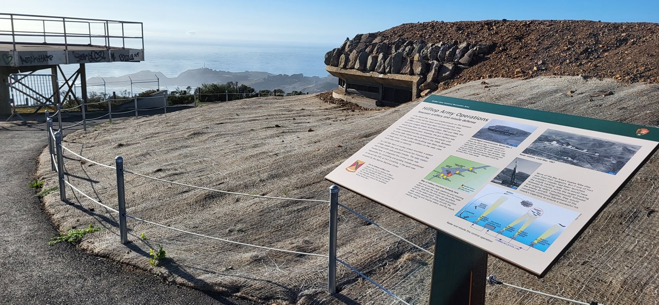 View of Pacific Ocean from Battery Commander Station at Hawk Hill.
