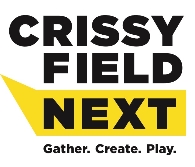 Crissy Field Next Logo Logo: "Crissy Field Next Gather. Create. Play."