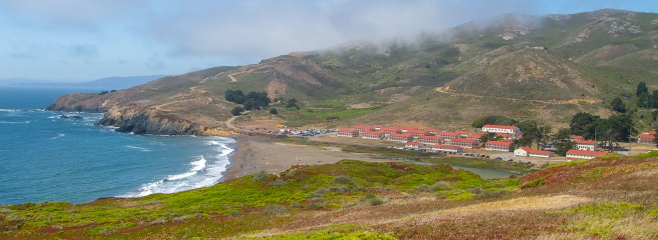 Fort Cronkhite barracks and ocean