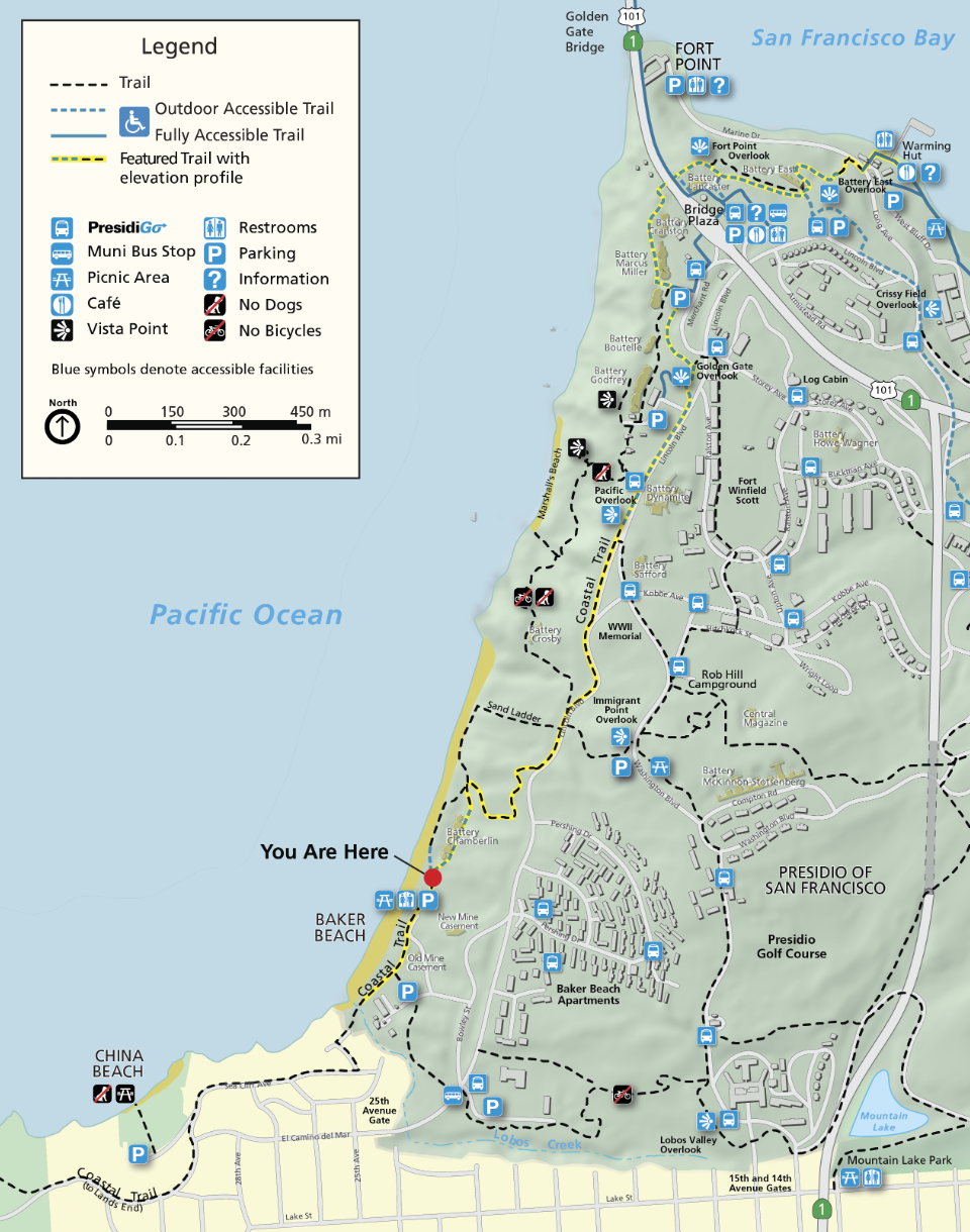 Map of Coastal Trail