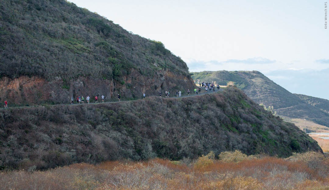 People walk on trail