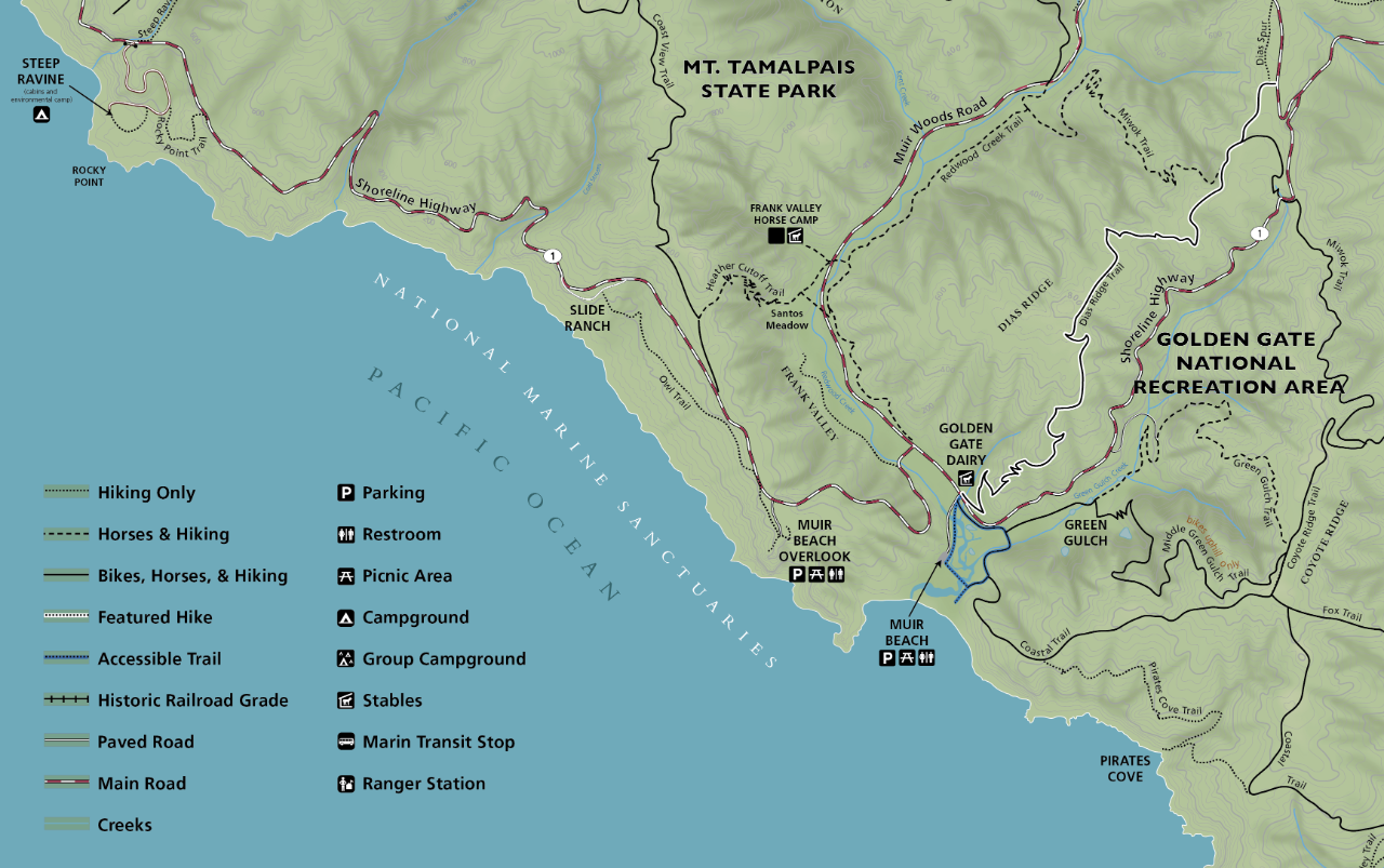 Map of Dias Ridge Trail